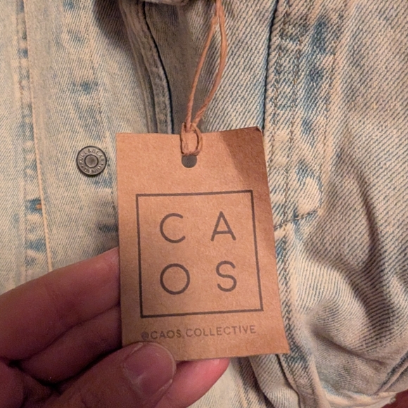 Handmade Denim Jacket with Ariel - Picture 6 of 6